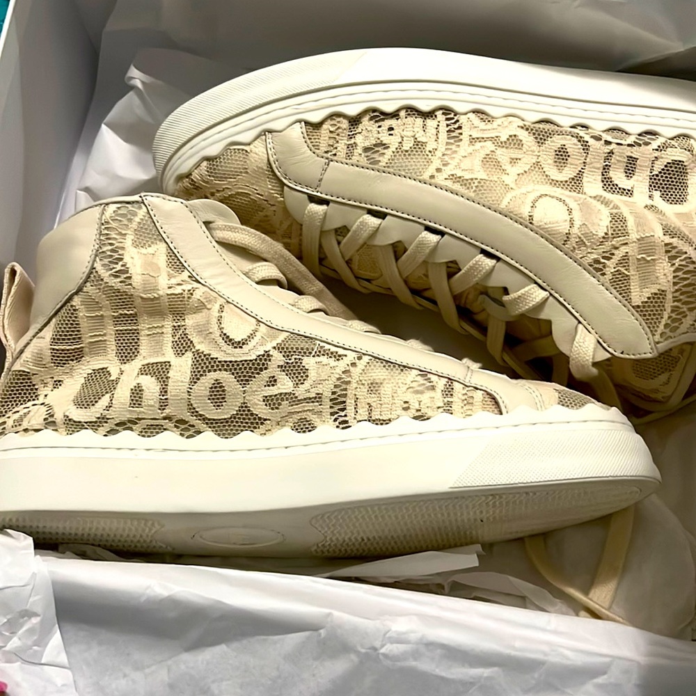 CHLOÈ LAURENT LACE SNEAKERS